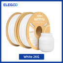 Filamento PLA fosco ELEGOO 1 kg, filamento FDM para impressora 3D de 1,75 mm, precisão dimensional de +/- 0,02 mm, bobina de papelão de 1 kg (2,2 lbs)