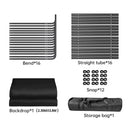 Cenário de tela verde Chromakey grande portátil com suporte para fotografia, sistema de suporte para gravação de vídeo e foto 240x400 cm