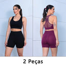 2 peças, shorts esportivos femininos, shorts de ginástica, calças de ioga femininas com controle de barriga e bumbum