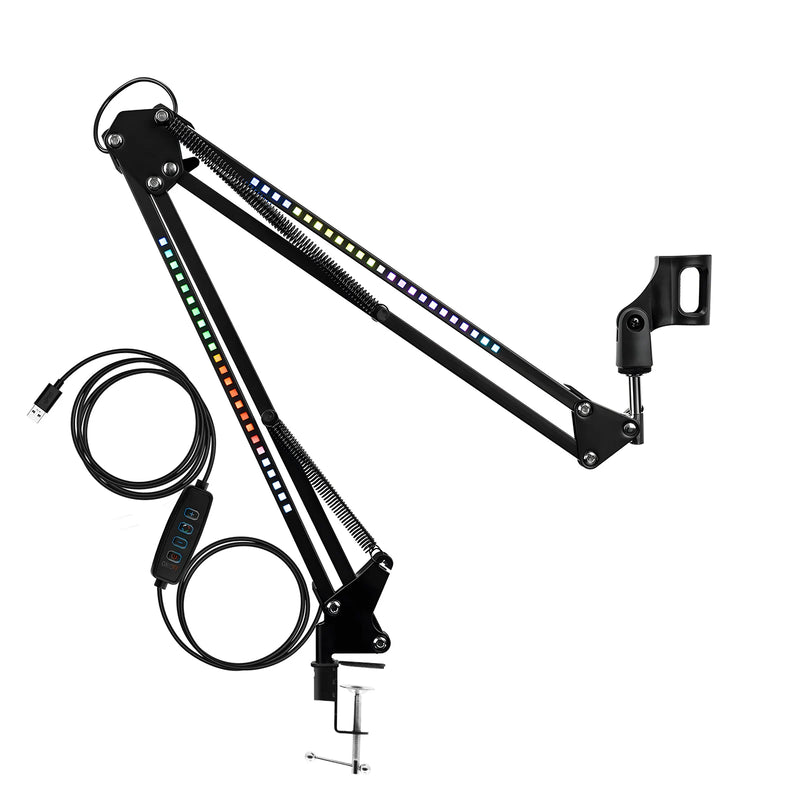 Braço Articulado para Microfone com RGB e Controle de Luz