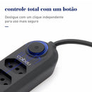 Extensão elétrica, filtro de linha, extensão de energia, tomada USB, plugue, plugue de água, filtro de linha brasileiro, 100-220V, 10A