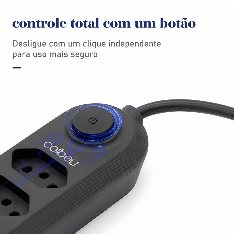 Extensão elétrica, filtro de linha, extensão de energia, tomada USB, plugue, plugue de água, filtro de linha brasileiro, 100-220V, 10A