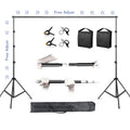 Suporte de fundo para estúdio de fotografia e vídeo, sistema de suporte de fundo telescópico ajustável com bolsa de transporte, 2,6 x 3 m/8,5 x 10 pés