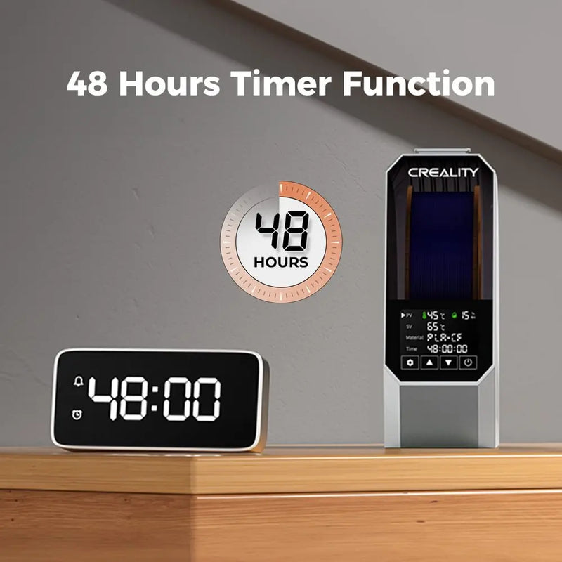 Secador de filamentos Creality Space Pi Monitoramento de umidade e temperatura em tempo real 1kg Impressora 3D Secador de filamentos Caixa de armazenamento Suporte