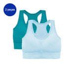 2 Pieces Seamless Sports Bra Breathable Push Up Shockproof Women Cropped Top Sports Bra Sports Underwear