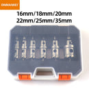 8 peças/conjunto de brocas de 16-35 mm para serra copo TCT de metal com ponta de carboneto e broca de núcleo de metal com caixa