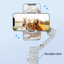 Kit estabilizador gimbal FeiyuTech VB4 para smartphone com rastreamento por IA e luz de preenchimento integrada, haste de extensão de 216 mm, para iPhone/Android.