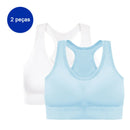 2 Pieces Seamless Sports Bra Breathable Push Up Shockproof Women Cropped Top Sports Bra Sports Underwear
