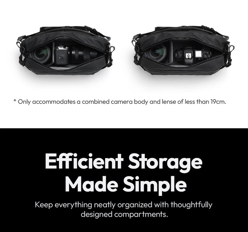 Ulanzi AB02 TAI Bolsa tiracolo para câmera, bolsa casual para viagem, fotografia de rua, bolsa para deslocamento diário, faça você mesmo, personalizável, 9L, grande capacidade