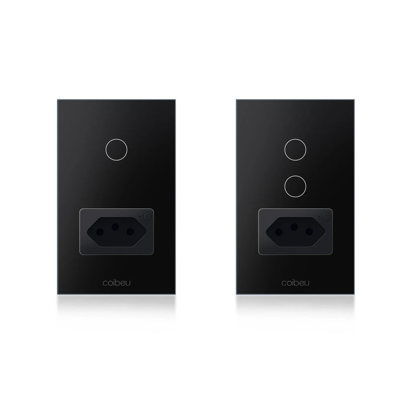 Interruptor Inteligente Tuya Compatível Alexa, Smart Switch com Neutro, APP e WiFi por Toque,