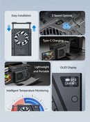 Sistema de resfriamento de câmera Ulanzi CA25 Nova versão Dissipador de calor Ventilador de resfriamento para Sony Canon FUJIFILM Nikon ZV-E1 FX30 A7M4 R8 R7 R6 XT4