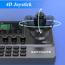 KATOVJJTS 4D Joystick PTZ Camera Controller Keyboard Support POE NDI Visca Onvif RS-422/485 Camera Keyboard For Live Church Meet