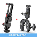 Suporte vertical para celular Ulanzi ST-06S para câmera DSLR, monitor, tripé, braçadeira para gravação de vlogs com smartphone