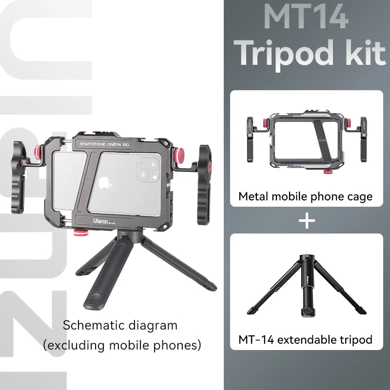Capa protetora universal para smartphone Ulanzi Lino com alça lateral para iPhone 16, 15, 14, 13, 12 Pro Max, Samsung, Xiaomi e OPPO