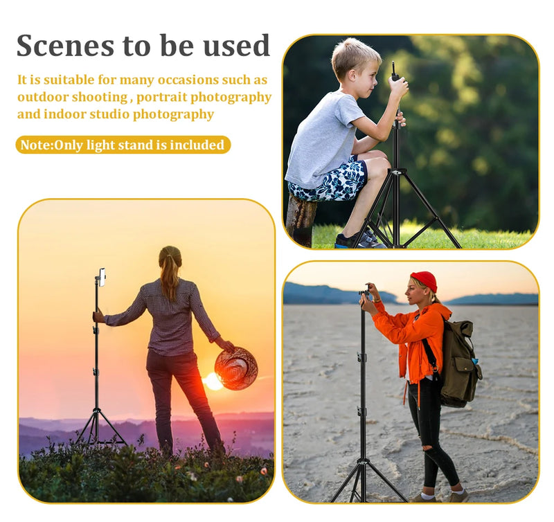 Tripé extensível SH 190 cm com parafuso de 1/4 e rodas, controle remoto Bluetooth para câmera DSLR, smartphone, luz de preenchimento, microfone, tripé