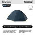 Barraca Naturehike para bicicleta, ultraleve e impermeável, ideal para mochileiros, pesca e viagens ao ar livre, além de barraca dupla para camping e trilhas.