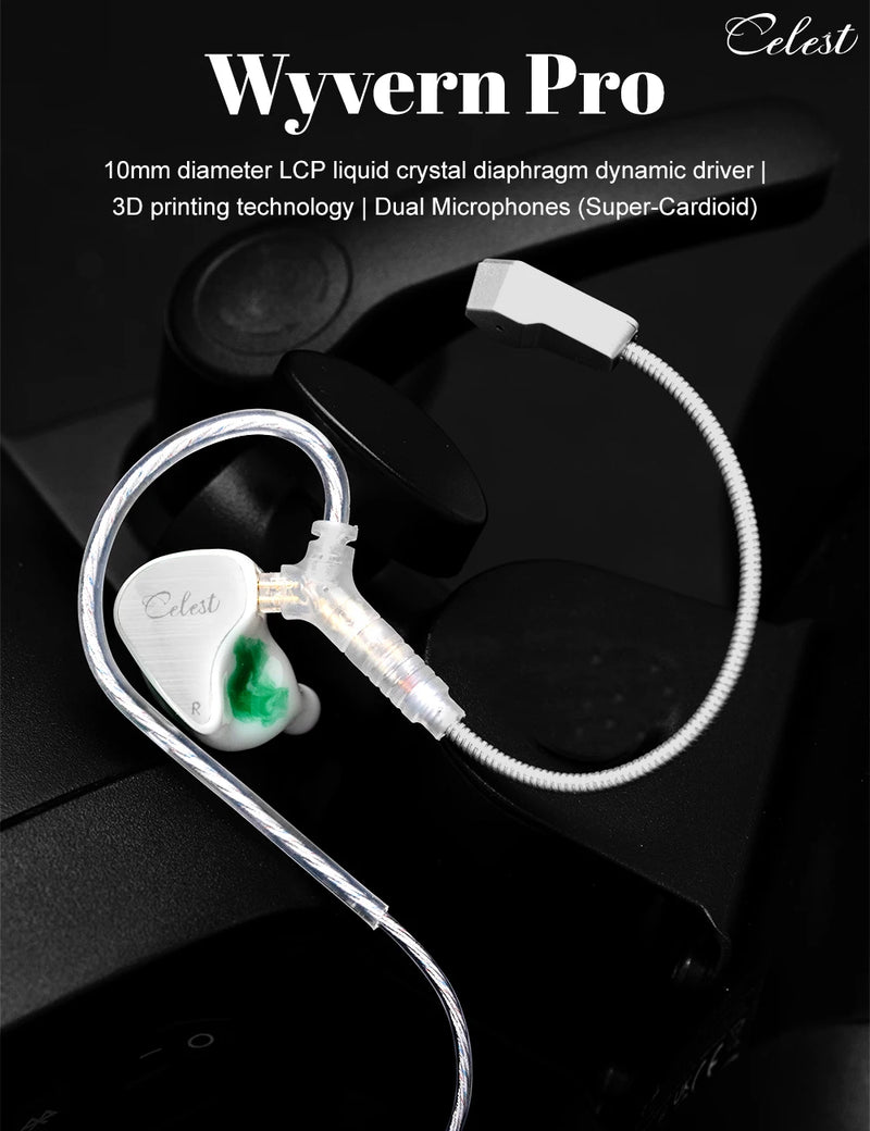 Novo fone de ouvido intra-auricular Kinera Celest Wyvern com cabo de microfone boom destacável IEMs Gaming Mic Headset Envio do Brasil