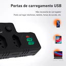 Filtro de Linha extensão com Tomada, universal, USB e Tipo C