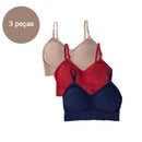Lingerie feminina de 3 peças, sutiãs curtos, sutiãs sensuais, tops femininos, frete grátis, sutia poliéster 90%