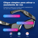 Óculos de Sol Inteligentes KUMI Meta V1, Polarizado com Bluetooth, à Prova D'água IPX4, Fones de Ouvido Abertos, Assistente de Voz com IA