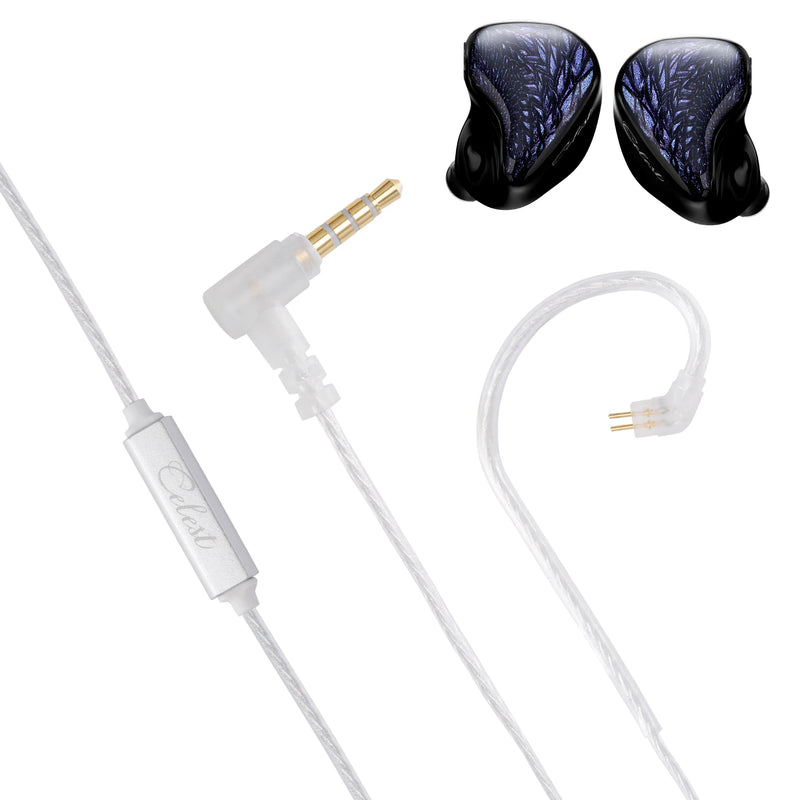 Fones de ouvido Kinera Celest Wyvern pretos com cabo e microfone, envio de IEMs brasileiros, fones de ouvido com fio Hi-Fi para jogos, para presente