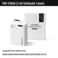 Bateria para câmera Viltrox FZ100 FW50 USB-C com carregamento rápido e recarregável para câmera Sony A6700 FX3 ZV-E1 ZV-E10 A7M4 A9 A1