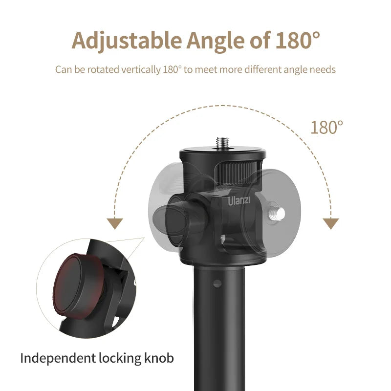 Tripé extensível Ulanzi MT-79 com parafuso de 1/4'' para câmera DSLR, luz de preenchimento para smartphone, microfone, tripé