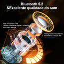 Fones de ouvido sem fio QCY HT07 ANC com cancelamento de ruído de 40 dB TWS, 6 microfones, chamada AI HD, Bluetooth 5.2, reprodução de 32 horas