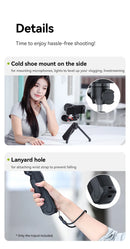 Tripé Ulanzi VlogPod TT38 com placa de liberação rápida, alça para câmera DSLR, tripé de mesa para transmissão ao vivo após selfie e vlog