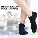 Meias esportivas de cinco dedos com 3 almofadas, meias invisíveis de algodão com 3 almofadas, antibacterianas, desodorizantes e antiderrapantes.