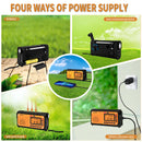 Rádio de emergência XHDATA D-608WB com manivela e energia solar, FM/SW/WB/NOAA, alerta meteorológico, Bluetooth/carregamento de celular, sobrevivência BR/RU, envio direto.