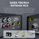 Placa de som profissional TEYUN Q-24 com monitor para guitarra elétrica, ideal para gravações ao vivo, transmissões e estúdios de canto em computadores e PCs.