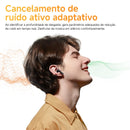 Fones de ouvido sem fio QCY HT10 AilyBuds Pro+ com cancelamento de ruído ativo (ANC), áudio de alta resolução com LDAC, Bluetooth 5.3, 6 microfones, IA para chamadas em HD e conexão multiponto.
