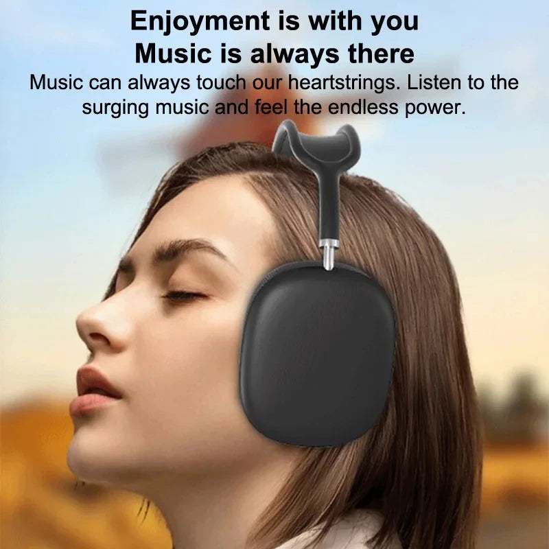 Fones de ouvido Bluetooth, head mounted gaming estéreo sem fio com microfone