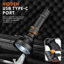 Lanterna tática Sofirn SF26 21700 2000lm 964m de longo alcance USB C recarregável com interruptor duplo IPX-8