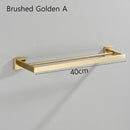 Acessórios para banheiro Toalheiro Aço inoxidável Toalheiro Acessórios para banheiro Prateleira de armazenamento Toalheiro duplo Dourado/Preto/Cromado