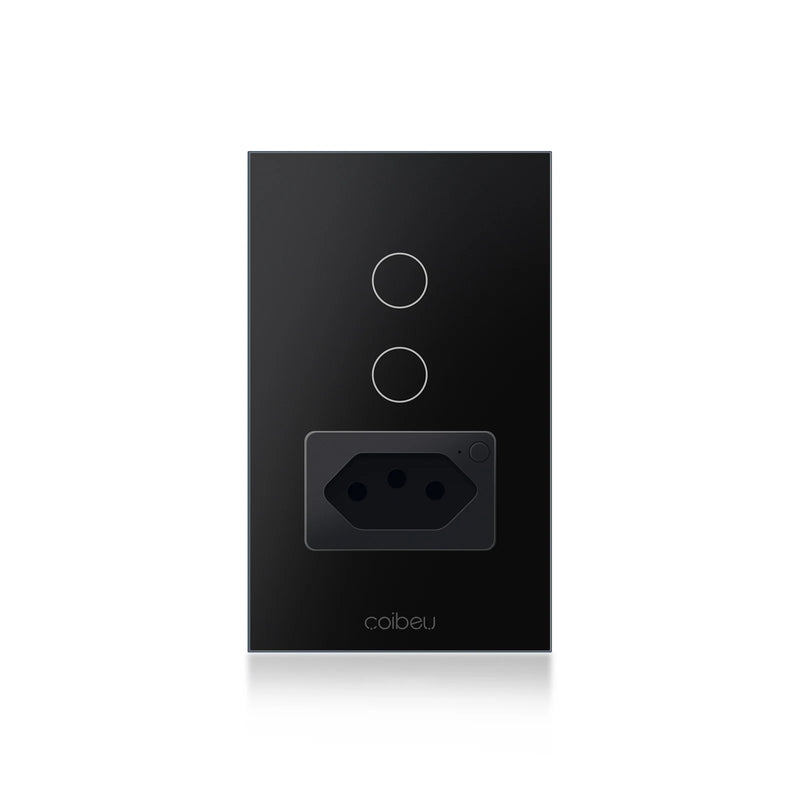 Interruptor Inteligente Tuya Compatível Alexa, Smart Switch com Neutro, APP e WiFi por Toque,