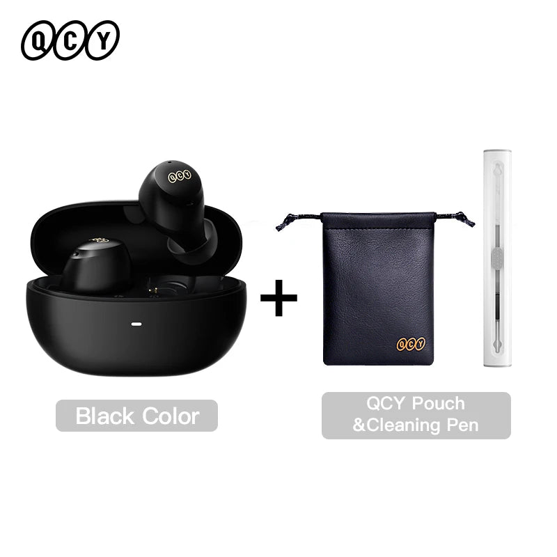 Fones de ouvido sem fio QCY HT07 ANC com cancelamento de ruído de 40 dB TWS, 6 microfones, chamada AI HD, Bluetooth 5.2, reprodução de 32 horas