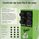Pedal de overdrive analógico mini Nobels ODR-mini2 Natural com nova caixa de metal aprimorada e botões indicadores que brilham no escuro.