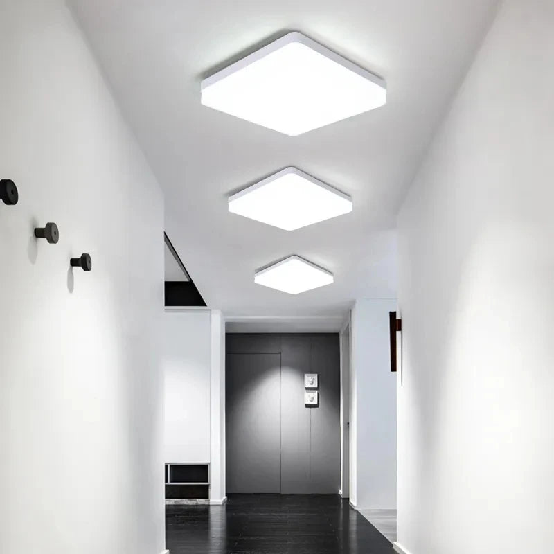 Luminária de teto LED 110V 220V à prova d'água, moderna, 20W/30W/40W/50W para sala de estar, quarto, banheiro e cozinha