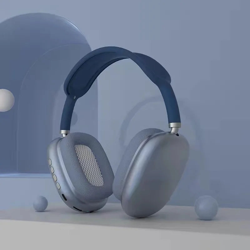 Fones de ouvido Bluetooth, head mounted gaming estéreo sem fio com microfone