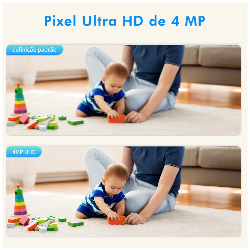 Câmera de segurança Wi-Fi, câmeras de vigilância Wi-Fi, câmera de segurança, câmera inteligente Wi-Fi 360, câmera Wi-Fi, monitor
