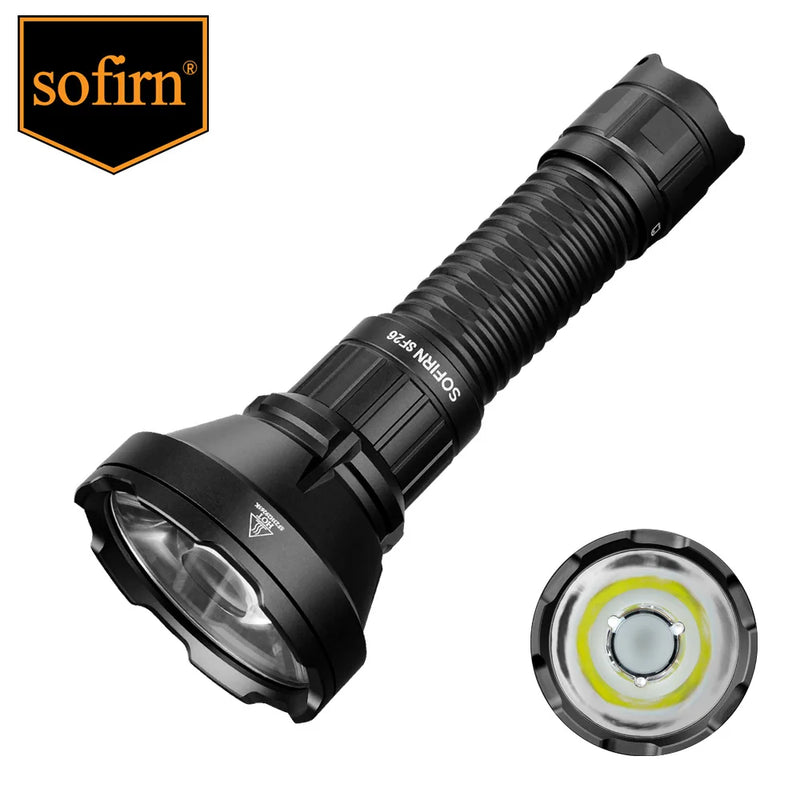 Lanterna tática Sofirn SF26 2000lm SFT40 LED 6000K Tipo C recarregável portátil e potente 21700