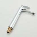 SHBSHAIMY Torneira de pia de banheiro quadrada moderna com núcleo de latão, torneira de água quente e fria, modelo alto/baixo, dourada, montada no deck