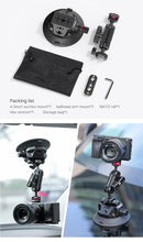 Ulanzi Car Phone Action Camera Holder Hand Pump Suction Cup 360° Adjustable 1/4" for GoPro for Insta360 DJI Action Smart Phone