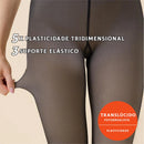 Meia-calça acolchoada quente e fria, meia-calça elástica de inverno para mulheres, superquente, de pelúcia, com pé