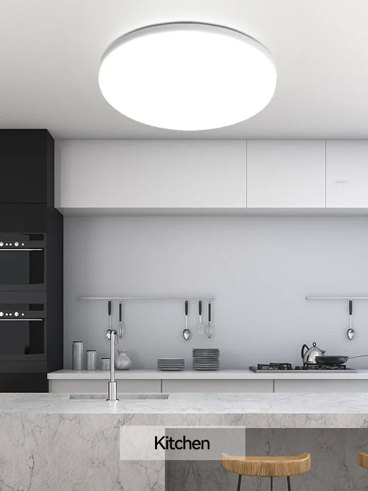 Luminária de teto LED 110V 220V à prova d'água, moderna, 20W/30W/40W/50W para sala de estar, quarto, banheiro e cozinha