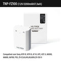 Bateria para câmera Viltrox FZ100 FW50 USB-C com carregamento rápido e recarregável para câmera Sony A6700 FX3 ZV-E1 ZV-E10 A7M4 A9 A1