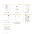 Microfone para jogos USB Comica Uni Pro com botão de cancelamento de ruído/RGB/balanço de ganho e microfone condensador para streaming de podcast