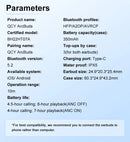 Fones de ouvido sem fio QCY HT07 ANC com cancelamento de ruído de 40 dB TWS, 6 microfones, chamada AI HD, Bluetooth 5.2, reprodução de 32 horas